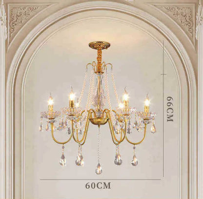 European french crystal salon light