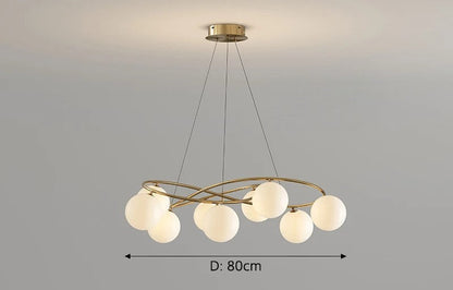 French magnolia glass modern chandelier