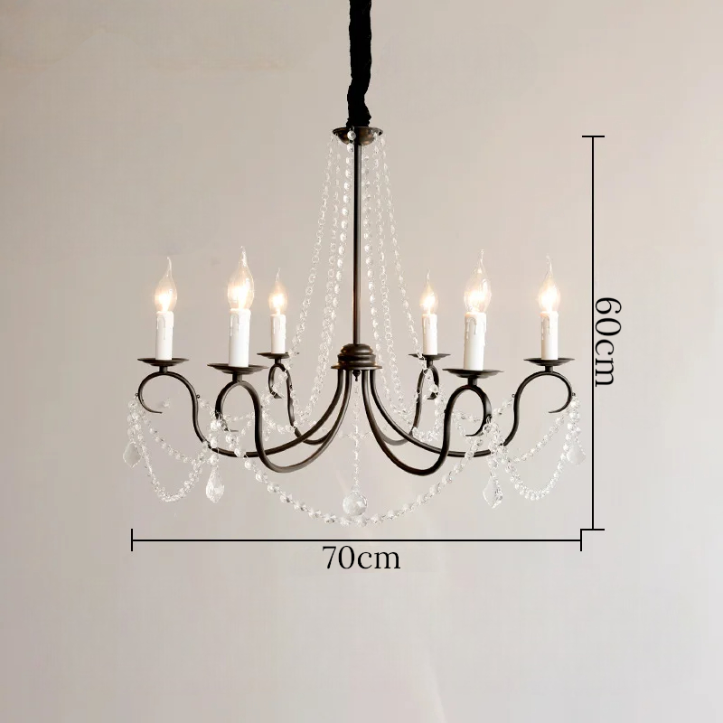 Noir french crystal loft piece