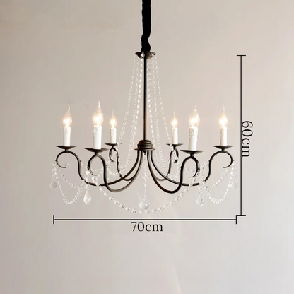 Noir french crystal loft piece