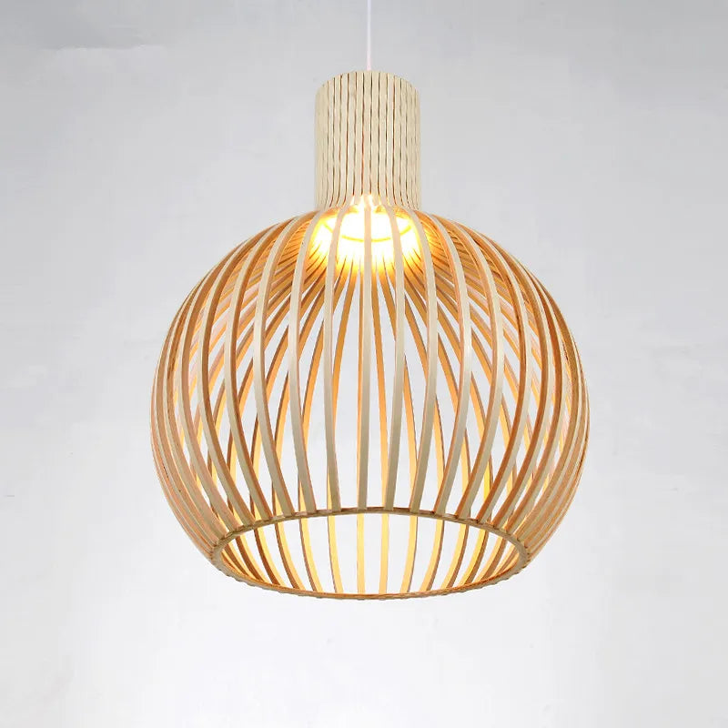 Scandinavian wooden pendant light