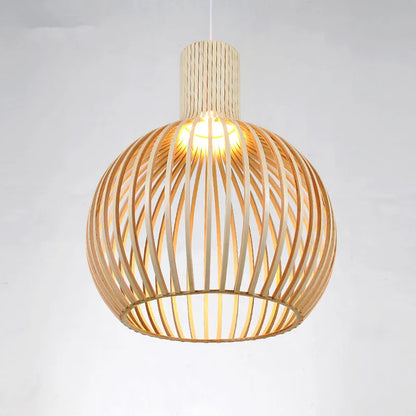 Scandinavian wooden pendant light