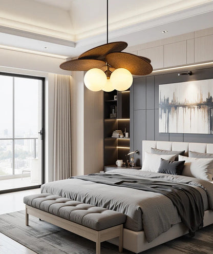 Wit glazen plafond met bloembladkleurige tint