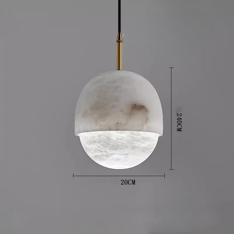 Lámpara colgante LED de mármol natural - Lámpara de techo contemporánea