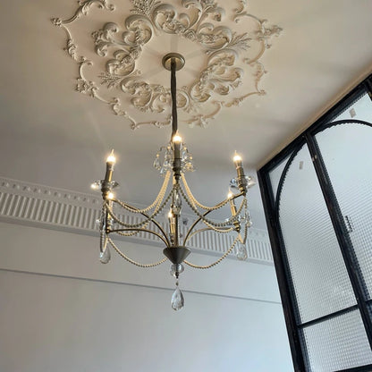 French pearl crystal chandelier for villa living room