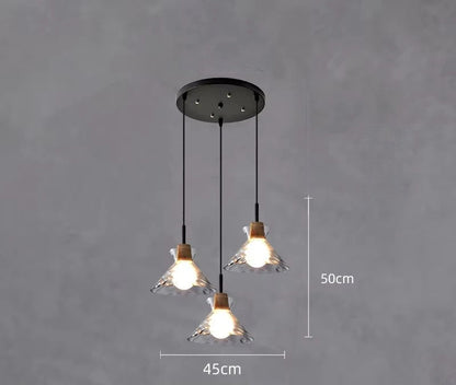 Suspension en verre de style nordique pour îlot de cuisine