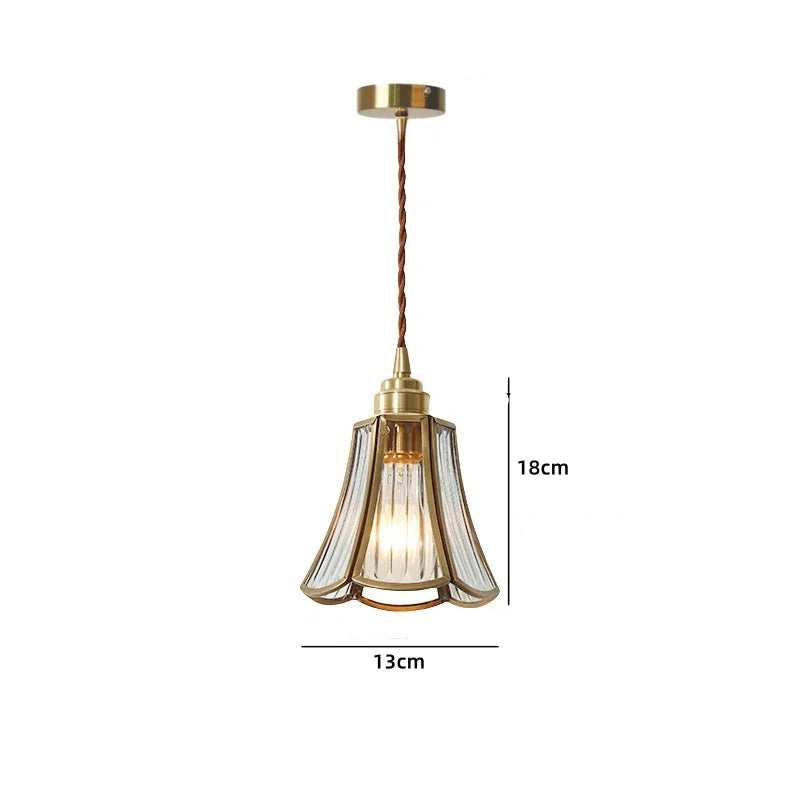 Suspension LED en céramique blanche et cuivre