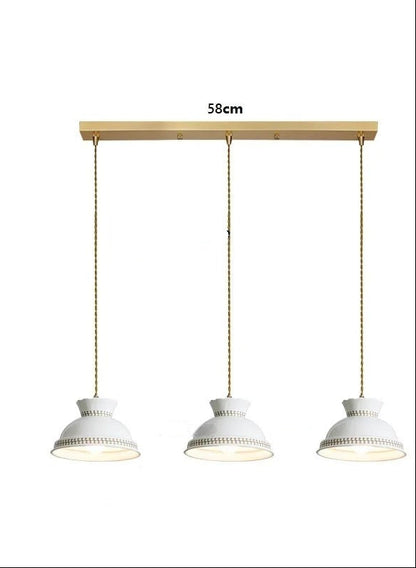 Butterfly keramische koperen LED-hanglamp voor de slaapkamer