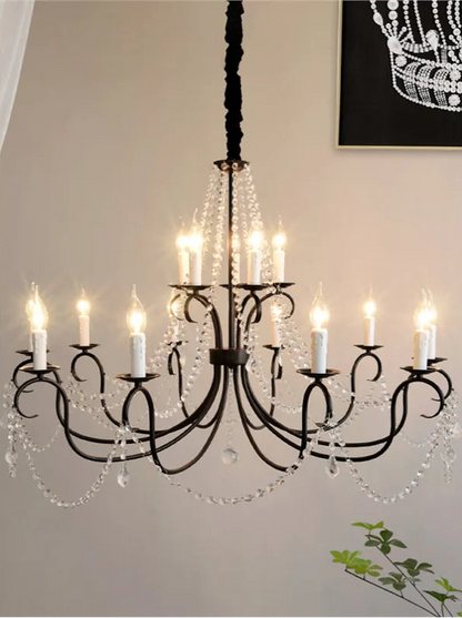 Noir french crystal loft piece