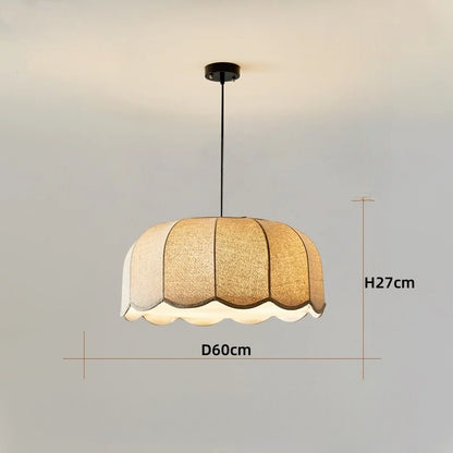 Japanse stoffen hanglamp voor de slaapkamer