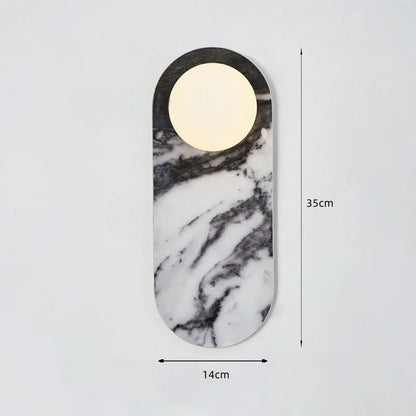 Lyxig vägglampa i marmorsten