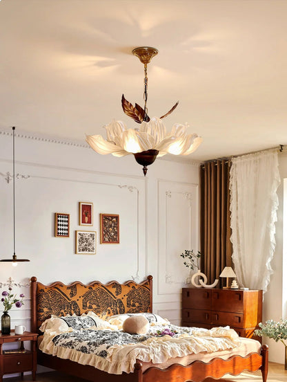 Wabi-Sabi-Stoff-Schlafzimmer-Pendelleuchte