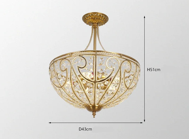 Halb bündige Kristall-Deckenleuchte