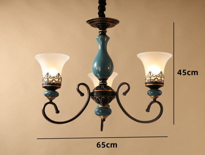 Emerald Ceramic Chandelier