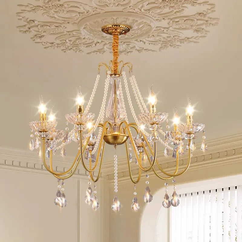 European french crystal salon light