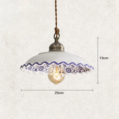 Loft ceramic vintage hanging lamp for cafe and dining