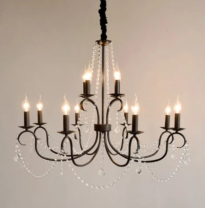 Noir french crystal loft piece