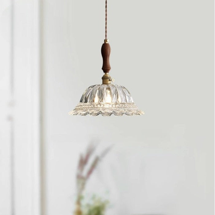 French vintage design pendant lights with brass base