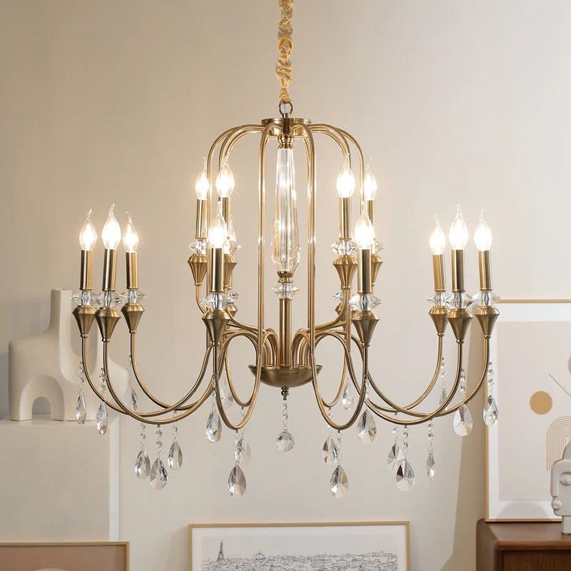 American candle crystal foyer light