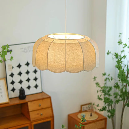 Japanse stoffen hanglamp voor de slaapkamer