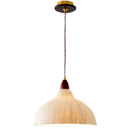 Suspension en papier de riz couleur noyer, style wabi sabi