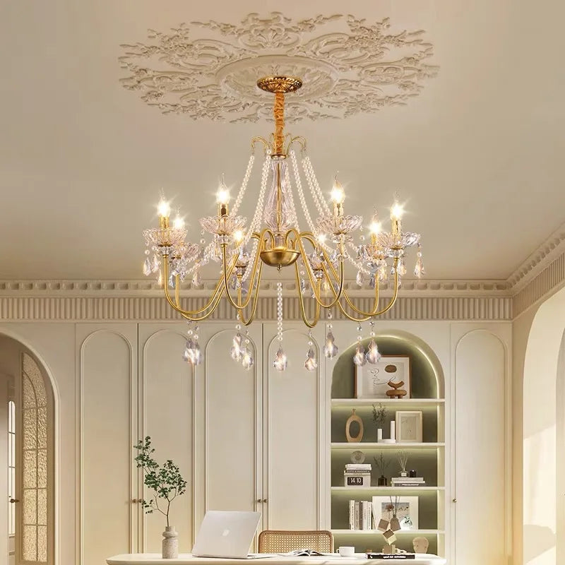 European french crystal salon light