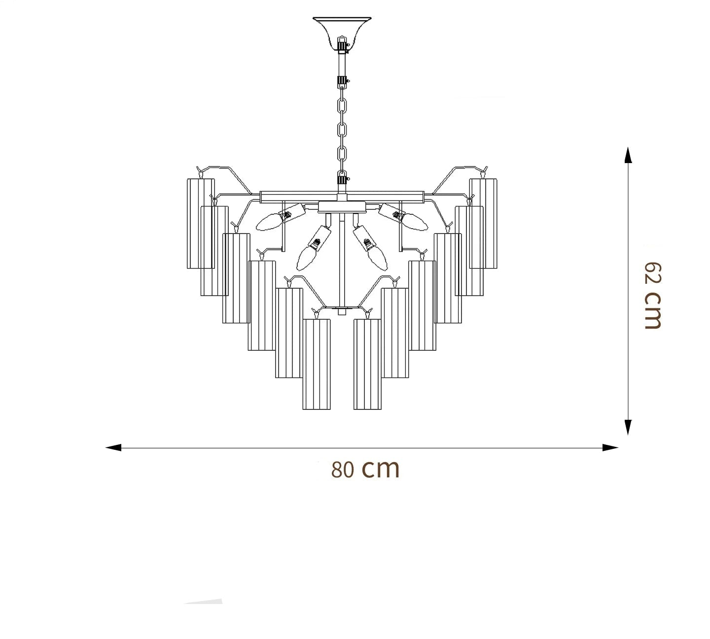 Frosted glass led chandelier for bedroom and dining room