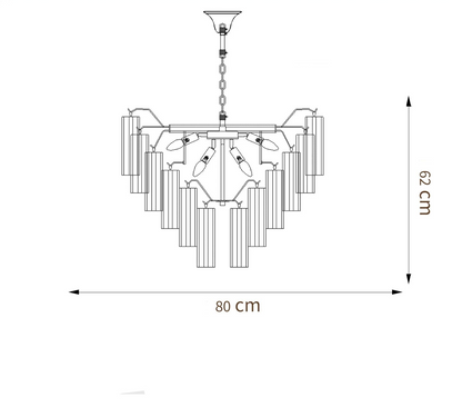 Frosted glass led chandelier for bedroom and dining room