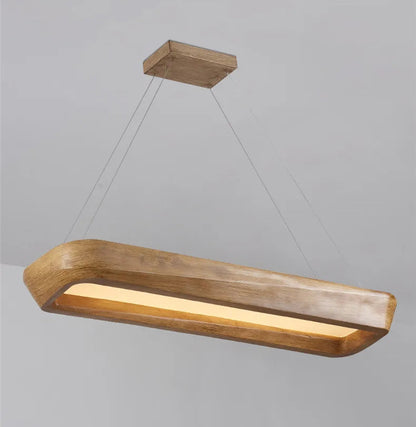Wabi sabi rectangular pendant light for dining room