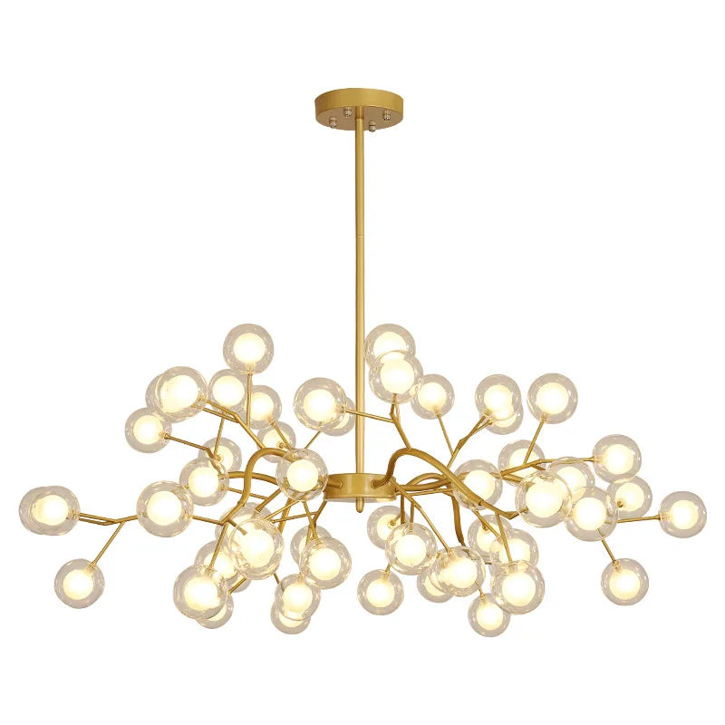 Scandinavische kroonluchter in zwart goud voor restaurants en bars