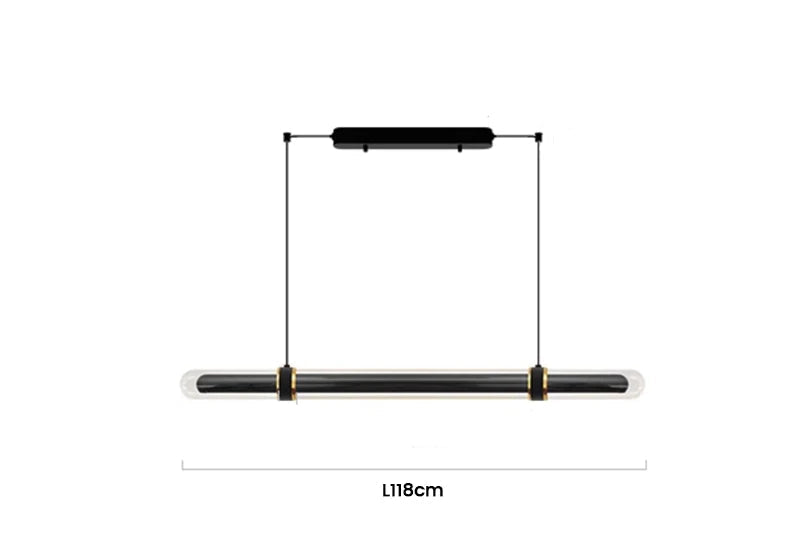 High end linear pendant light for bar counter