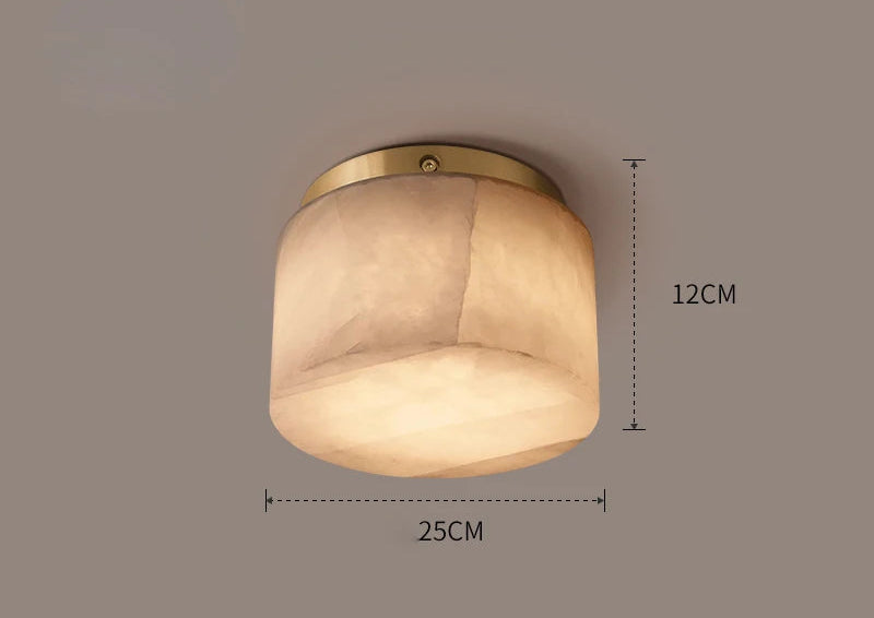 Plafonnier victorien en marbre naturel