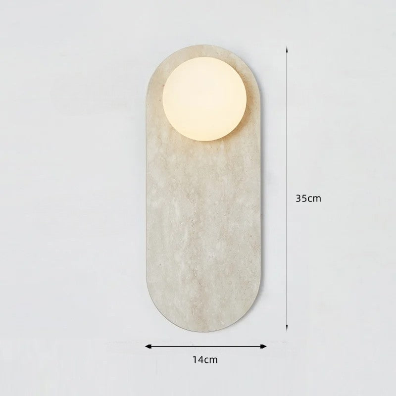 Lyxig vägglampa i marmorsten