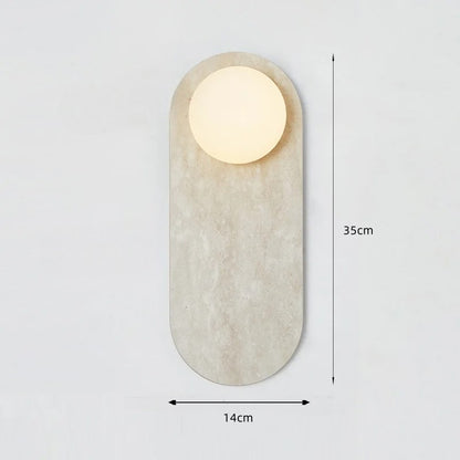 Lyxig vägglampa i marmorsten