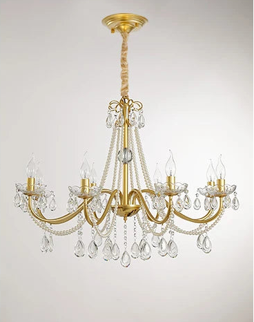 Classic crystal candle ceiling light