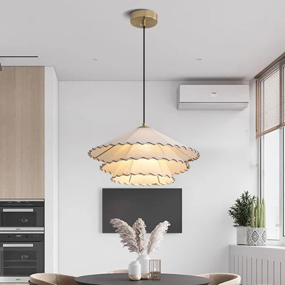 Katoenen linnen hanglamp voor de eetkamer