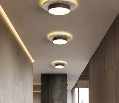 Wabi-sabi stenen plafondlamp voor hotels