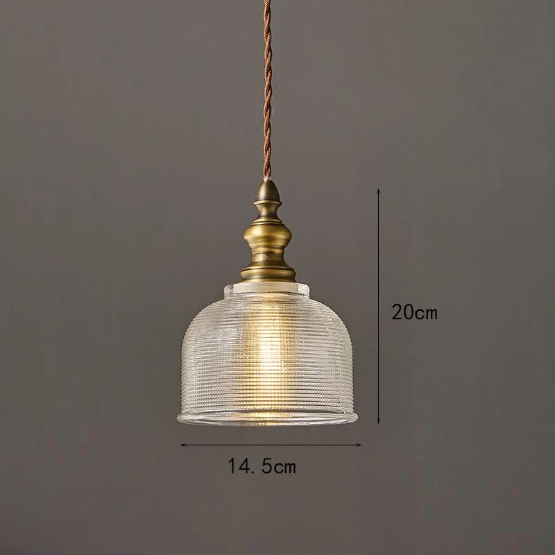 Suspension antique en cuivre pour chambre à coucher