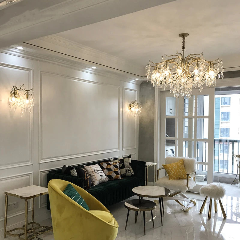 Luxury crystal ceiling chandelier for villa living room