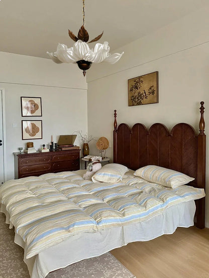 Wabi-Sabi-Stoff-Schlafzimmer-Pendelleuchte