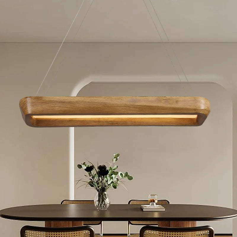 Wabi sabi rectangular pendant light for dining room