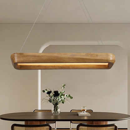 Wabi sabi rectangular pendant light for dining room