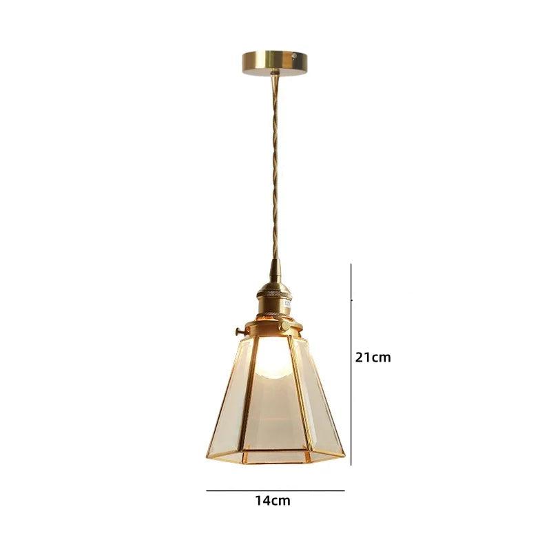 Suspension LED en céramique blanche et cuivre