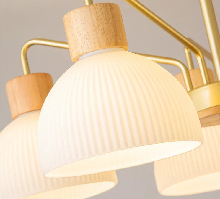 Nordic wooden ceiling chandelier for living room