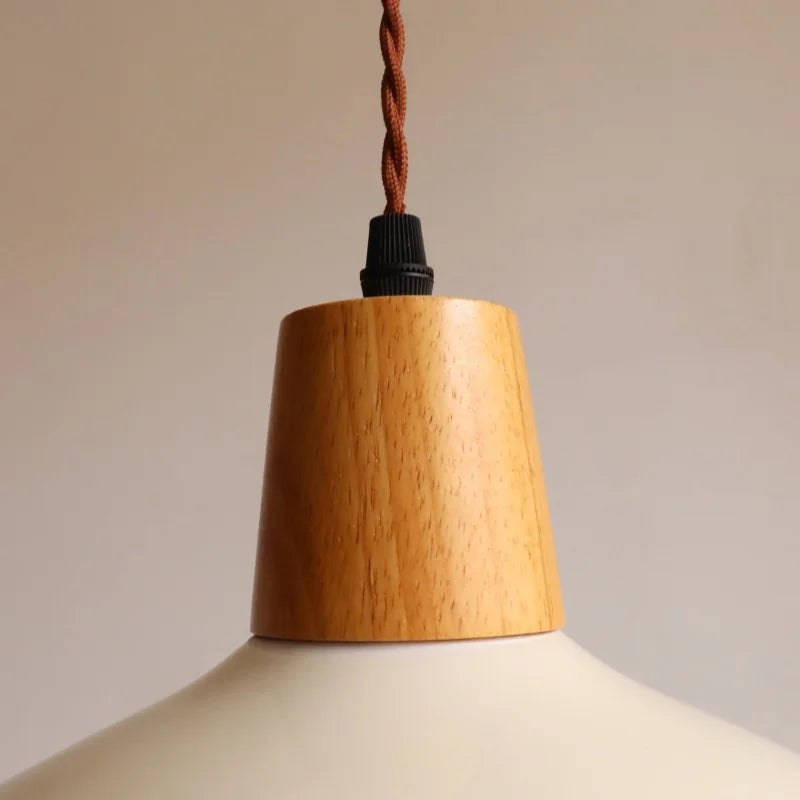 White flower ceramic led pendant light for living room