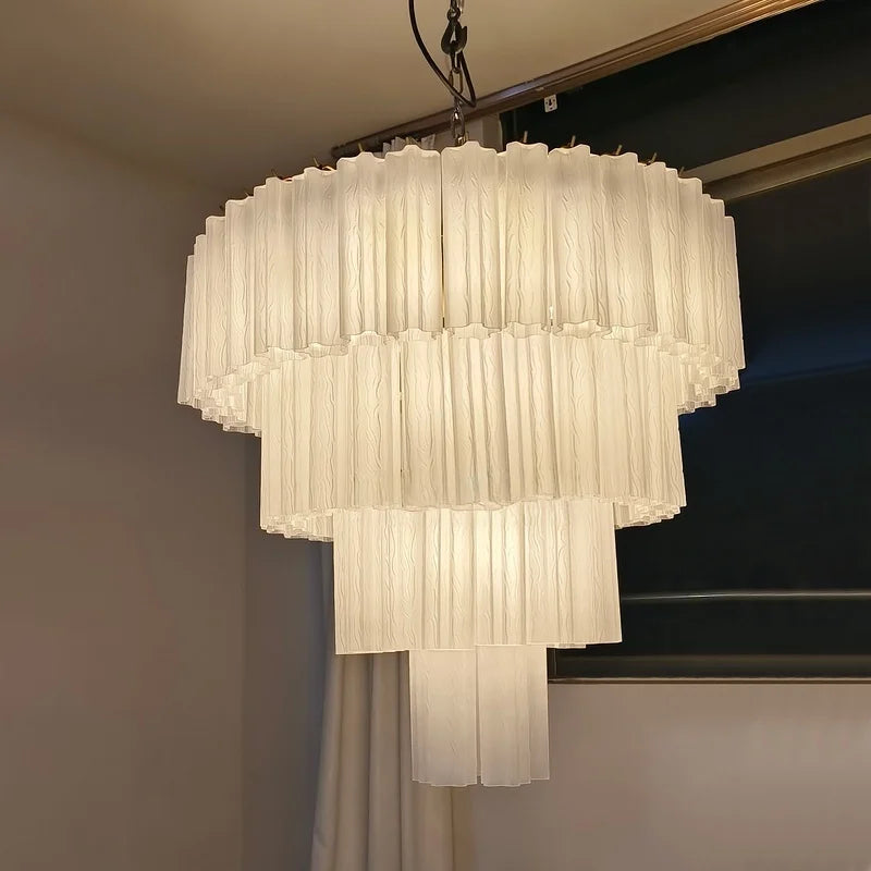 Frosted glass led chandelier for bedroom and dining room
