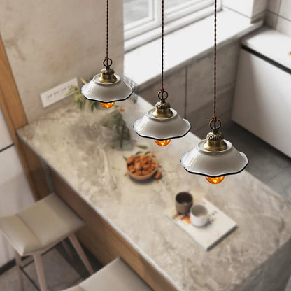 LUXELY modern simple ceramic LED pendant lamp