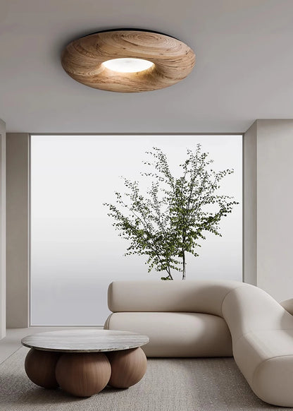 LUXELY modern retro dark wood ceiling lamp