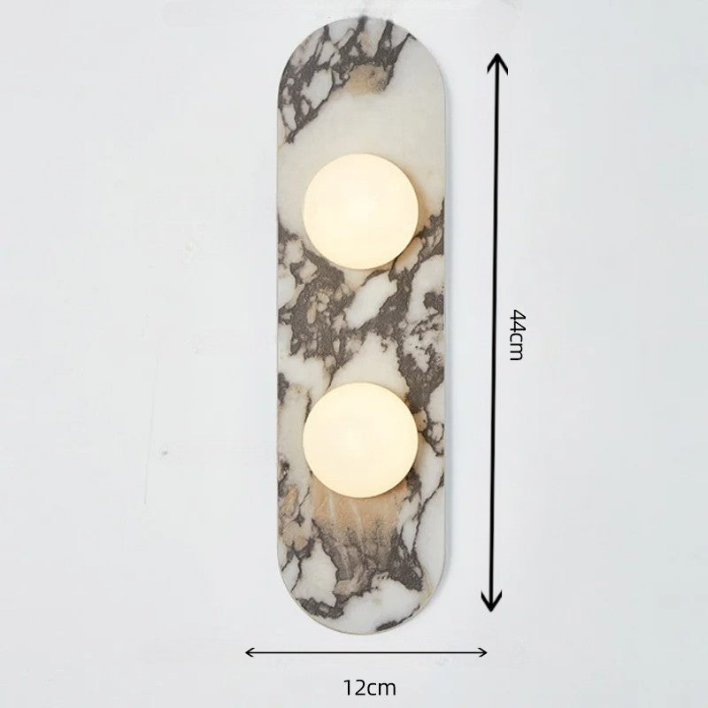 Lyxig vägglampa i marmorsten