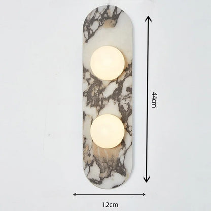 Lyxig vägglampa i marmorsten